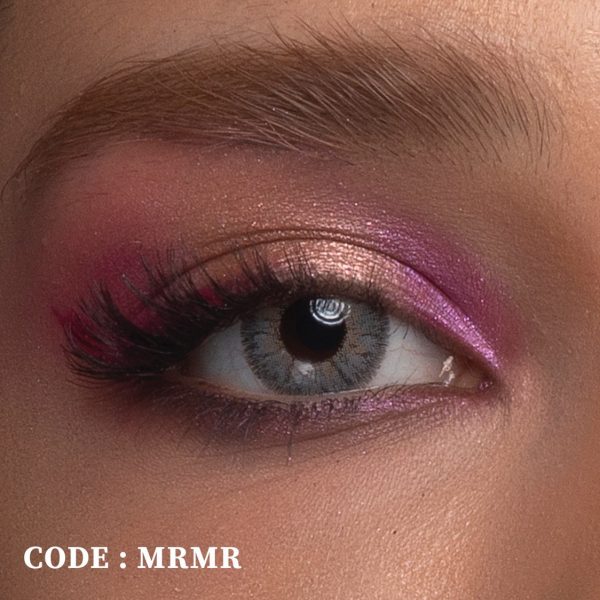 لنز رنگی طوسی با رده های عسلی برای بزرگنمایی چشم کد MRMR