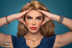 لنز رنگی آبی یخیSole Blue 1T برند رینبو - Image 5