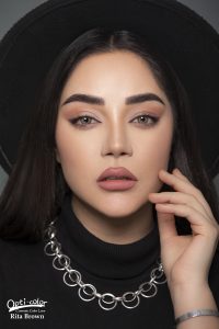 لنز چشم رنگی قهوه ای دور دار اُپتی کالر مدل  Rita-Brown - Image 3