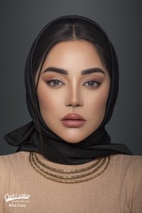 لنز چشم رنگی اُپتی کالر مدل Rita-gray رنگ طوسی دور دار - Image 4