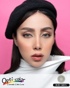 لنز چشم رنگی اُپتی کالر رنگ سبز روشن مدل Ruby-Green - Image 4