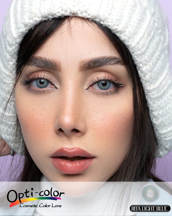 لنز چشم رنگی اُپتی کالر مدل Rita-Light-Blue رنگ آبی روشن