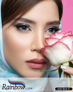 لنز رنگی آبی یخیSole Blue 1T برند رینبو - Image 2