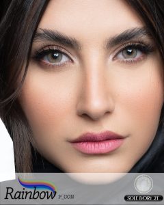 لنز رنگی طوسی روشن یخی دور مشکیSole Ivory 2T - Image 3