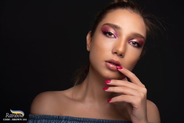 لنز قهوه ای روشن خالص brown 101 - Image 2