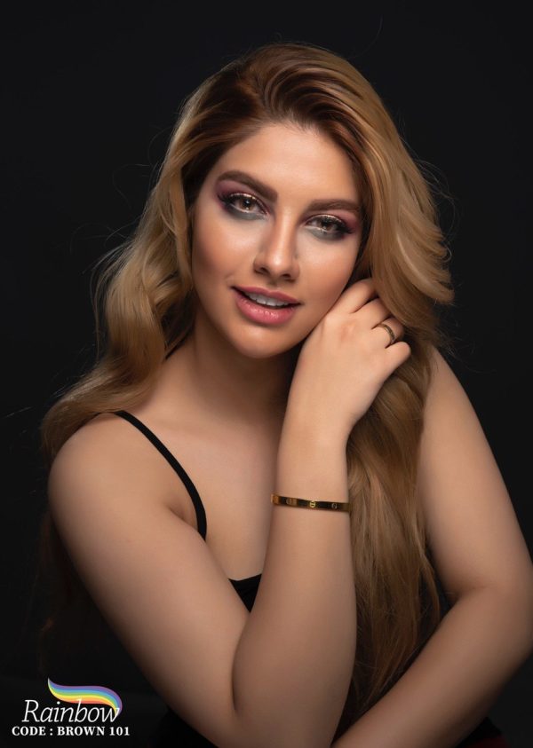 لنز قهوه ای روشن خالص brown 101 - Image 4