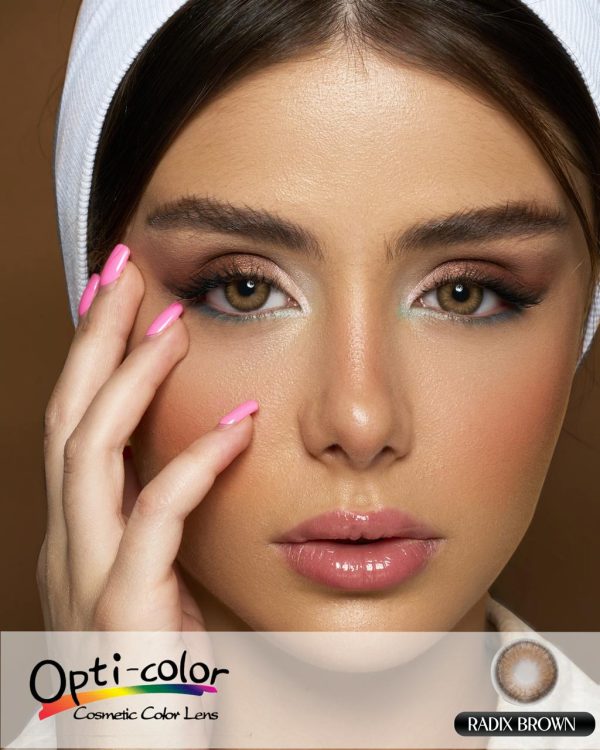 لنز Radix Brown اپتی کالر | قهوه‌ای نچرال ساخت کره