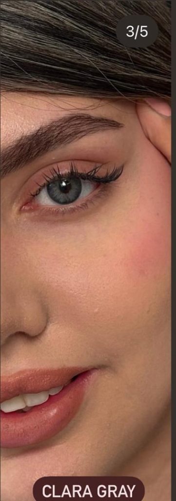 لنز رنگی طوسی با دور محو خاکستری برند Rose - Image 3