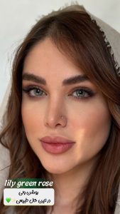 لنز رنگی سبز عسلی Lili green - Image 2